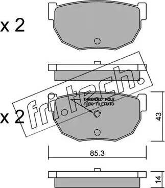 Fri.Tech. 508.0 - Brake Pad Set, disc brake autospares.lv