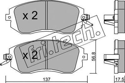 Fri.Tech. 516.1 - Brake Pad Set, disc brake autospares.lv