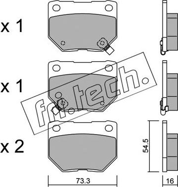 Fri.Tech. 517.0 - Brake Pad Set, disc brake autospares.lv