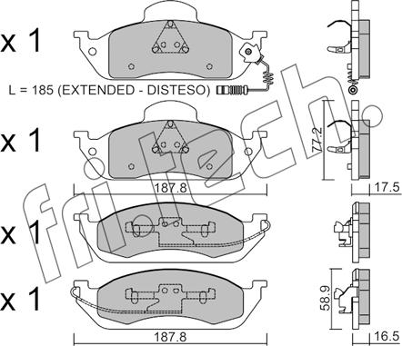 Fri.Tech. 585.0 - Brake Pad Set, disc brake autospares.lv