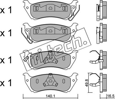 Fri.Tech. 586.0 - Brake Pad Set, disc brake autospares.lv