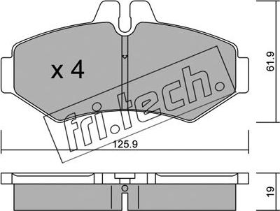Fri.Tech. 588.0 - Brake Pad Set, disc brake autospares.lv