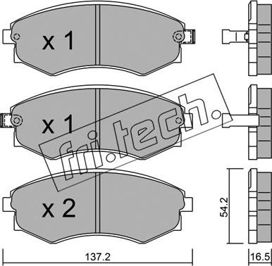 Fri.Tech. 534.0 - Brake Pad Set, disc brake autospares.lv