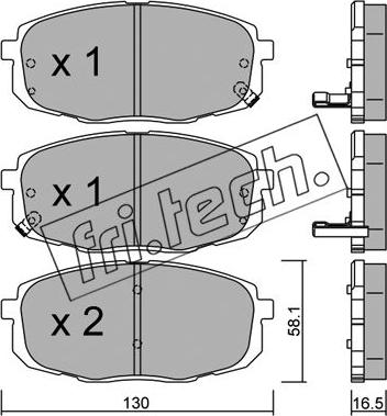 Fri.Tech. 529.0 - Brake Pad Set, disc brake autospares.lv