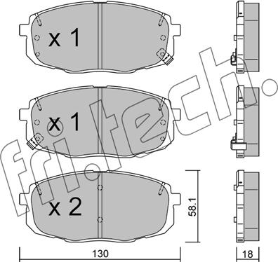 Fri.Tech. 529.1 - Brake Pad Set, disc brake autospares.lv