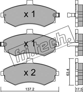 Fri.Tech. 520.0 - Brake Pad Set, disc brake autospares.lv