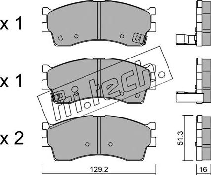 Fri.Tech. 528.0 - Brake Pad Set, disc brake autospares.lv