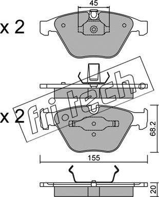 Fri.Tech. 574.4 - Brake Pad Set, disc brake autospares.lv