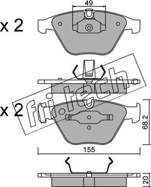 Fri.Tech. 574.0 - Brake Pad Set, disc brake autospares.lv