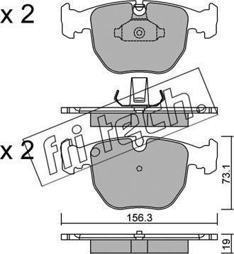 Fri.Tech. 575.0 - Brake Pad Set, disc brake autospares.lv