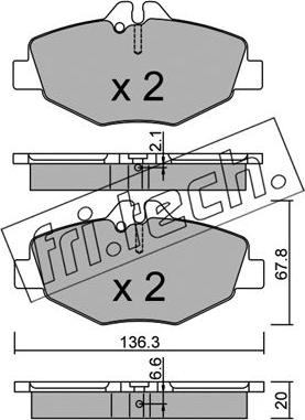 Fri.Tech. 578.0 - Brake Pad Set, disc brake autospares.lv