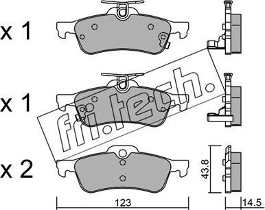 Fri.Tech. 572.1 - Brake Pad Set, disc brake autospares.lv