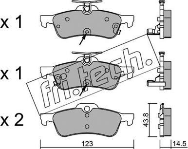 Fri.Tech. 572.2 - Brake Pad Set, disc brake autospares.lv