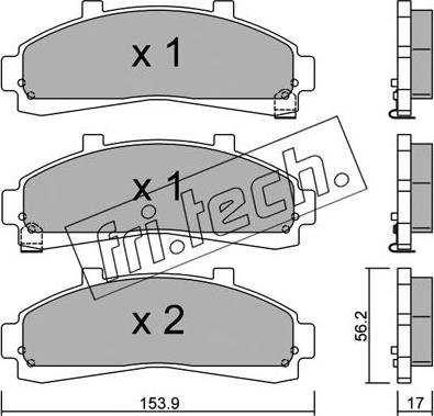 Fri.Tech. 699.0 - Brake Pad Set, disc brake autospares.lv