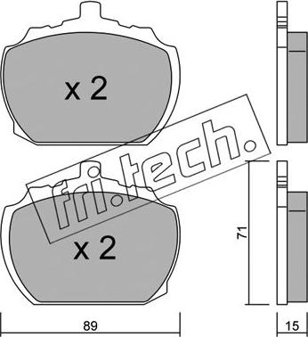 Fri.Tech. 694.0 - Brake Pad Set, disc brake autospares.lv