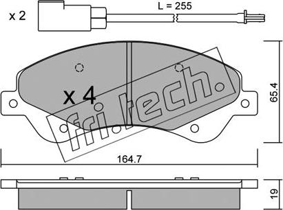 Fri.Tech. 695.0 - Brake Pad Set, disc brake autospares.lv