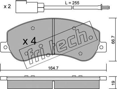 Fri.Tech. 696.0 - Brake Pad Set, disc brake autospares.lv