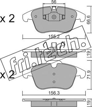 Fri.Tech. 691.4 - Brake Pad Set, disc brake autospares.lv