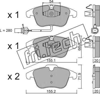 Fri.Tech. 691.2 - Brake Pad Set, disc brake autospares.lv