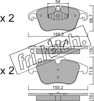 Fri.Tech. 691.7 - Brake Pad Set, disc brake autospares.lv