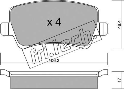 Fri.Tech. 692.0 - Brake Pad Set, disc brake autospares.lv