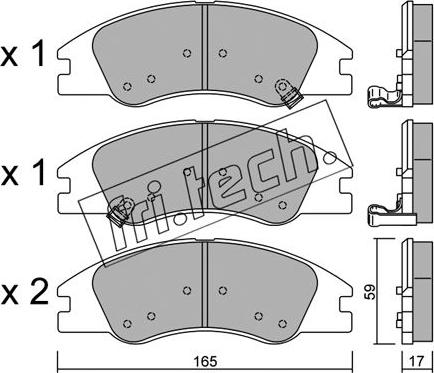 Fri.Tech. 646.0 - Brake Pad Set, disc brake autospares.lv