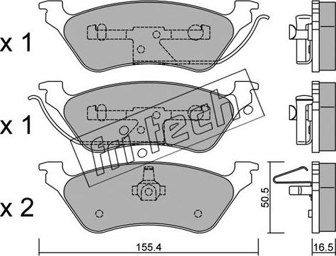 Fri.Tech. 641.0 - Brake Pad Set, disc brake autospares.lv