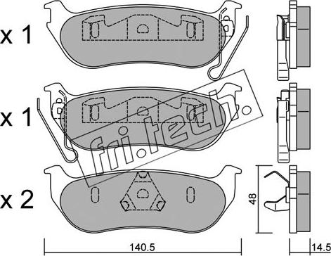 Fri.Tech. 643.0 - Brake Pad Set, disc brake autospares.lv