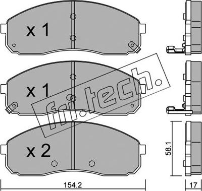 Fri.Tech. 647.0 - Brake Pad Set, disc brake autospares.lv