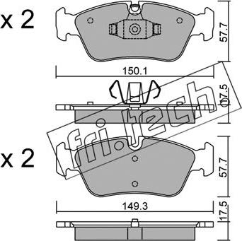 Fri.Tech. 656.0 - Brake Pad Set, disc brake autospares.lv