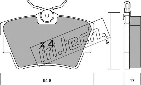 Fri.Tech. 651.0 - Brake Pad Set, disc brake autospares.lv