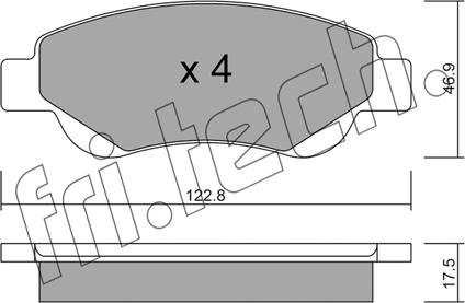 Fri.Tech. 653.0 - Brake Pad Set, disc brake autospares.lv