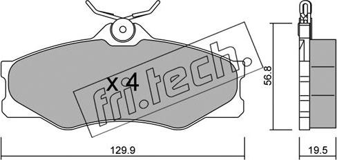 Fri.Tech. 652.0 - Brake Pad Set, disc brake autospares.lv