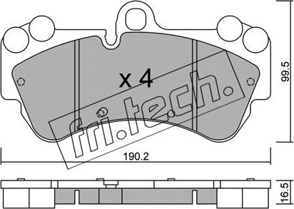 Fri.Tech. 669.0 - Brake Pad Set, disc brake autospares.lv