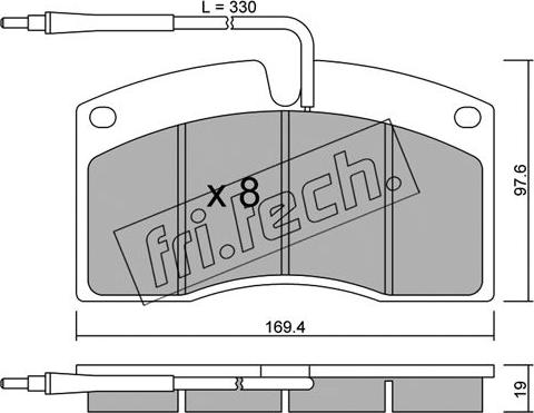 Fri.Tech. 664.0 - Brake Pad Set, disc brake autospares.lv