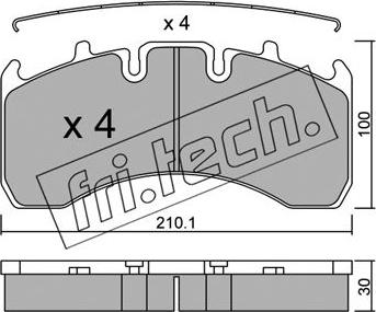 Fri.Tech. 666.0 - Brake Pad Set, disc brake autospares.lv