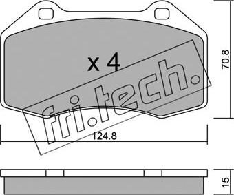 Fri.Tech. 667.0 - Brake Pad Set, disc brake autospares.lv