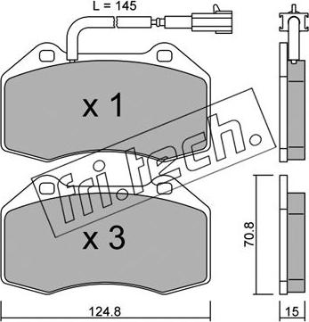 Fri.Tech. 667.1 - Brake Pad Set, disc brake autospares.lv