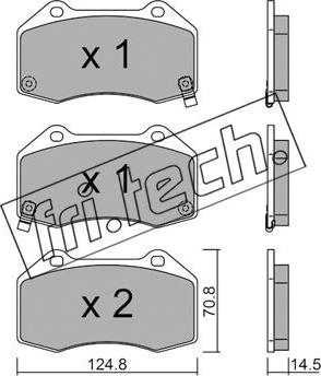 Fri.Tech. 667.3 - Brake Pad Set, disc brake autospares.lv