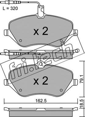 Fri.Tech. 617.1 - Brake Pad Set, disc brake autospares.lv
