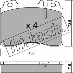 Fri.Tech. 683.0 - Brake Pad Set, disc brake autospares.lv