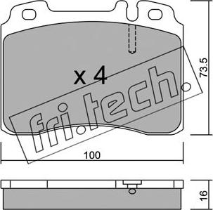 Fri.Tech. 683.1 - Brake Pad Set, disc brake autospares.lv