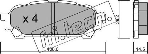 Fri.Tech. 629.0 - Brake Pad Set, disc brake autospares.lv