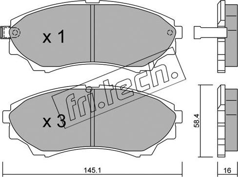 Fri.Tech. 626.0 - Brake Pad Set, disc brake autospares.lv