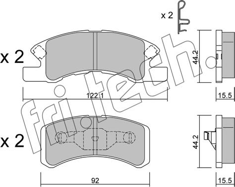 Fri.Tech. 621.0 - Brake Pad Set, disc brake autospares.lv