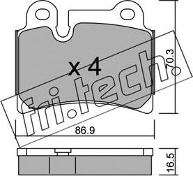 Fri.Tech. 676.0 - Brake Pad Set, disc brake autospares.lv