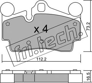 Fri.Tech. 671.0 - Brake Pad Set, disc brake autospares.lv