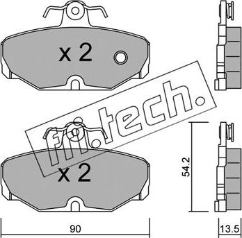 Fri.Tech. 097.0 - Brake Pad Set, disc brake autospares.lv