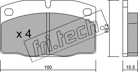 Fri.Tech. 046.0 - Brake Pad Set, disc brake autospares.lv