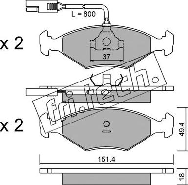 Fri.Tech. 059.0 - Brake Pad Set, disc brake autospares.lv